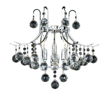 Elegant Lighting Swarovski Elements Clear Crystal Toureg 3-Light Crystal Wall Sconce V8000W16C/SS